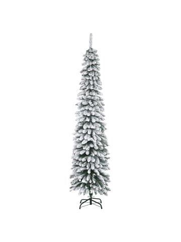HOMCOM Weihnachtsbaum-Ø46 x 180H cm-Grün+Weiß
