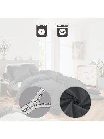 Erwin Müller Edel Flanell Bettwäsche Nördlingen in anthrazit