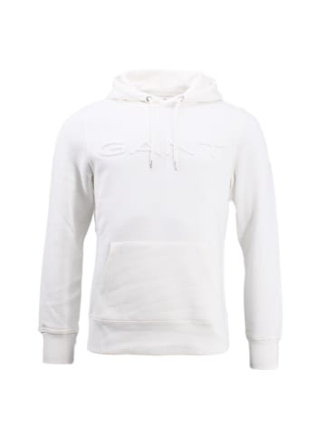 Gant EMBOSSED SWEAT HOODIE in Eggshell