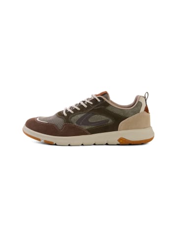 Camel Active Leichte Sneaker aus Leder und Textil in Khaki
