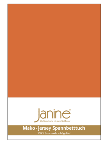 Janine Janine Spannbetttuch Mako Feinjersey 5007 in rost-orange