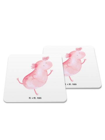 Mr. & Mrs. Panda Coaster Axolotl Tanzen ohne Spruch in Weiß
