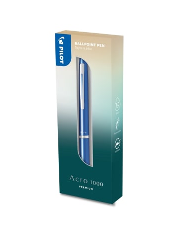 PILOT Kugelschreiber Acro 1000 1.0 M in Box Metallic sky blue