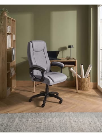 Beliani Chefsessel GRACEFUL in Grau/Schwarz - (W) 70 x (H) 119 x (L) 70 cm