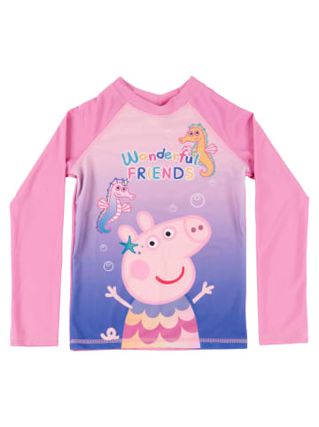 Peppa Pig Peppa Wutz Schwimmset UV-Schutz 30 Badeanzug langarm Shirt Zweiteiler in rosa