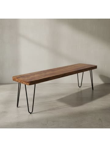 KADIMA DESIGN itzbank Massivholz | Landhausstil, Metallbeine, Verschiedene Größen in Braun