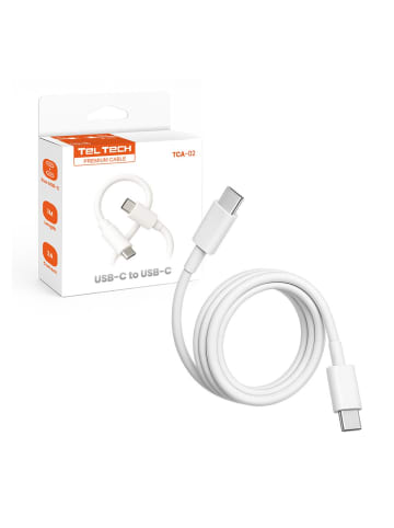 Wisam Teltech Kabel USB-C - USB-C 3A 60W 1m weiß TCA-02
