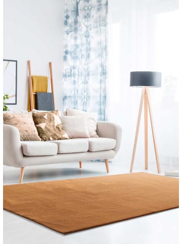 Atticgo Waschbarer Hochflor-Teppich LOFT in kupfer