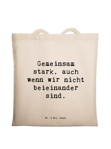 Mr. & Mrs. Panda Shopper Spruch Trennung von den Eltern mit Spruch in Creme