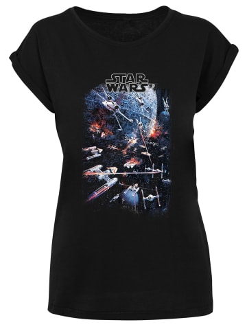 F4NT4STIC T-Shirt 'Star Wars Galaxy Space Fight Classic' in schwarz