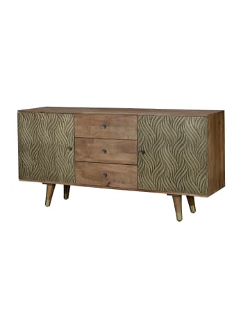 Giner y Colomer Sideboard aus Mangoholz und Bronze in Brown