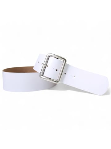 FRONHOFER Damen Ledergürtel Rechteck in Weiß