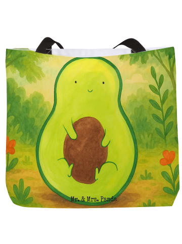 Mr. & Mrs. Panda Umhängetasche Avocado Kern Design ohne Spruch in Weiß