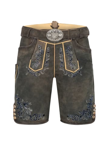 KRÜGER Lederhose Ismael in grau