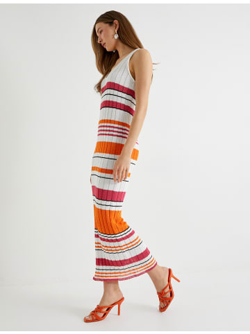 KOTON Kleid in Orange Gestreift