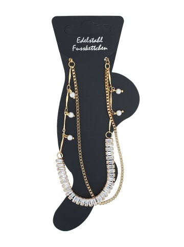 Adeliás Damen Fußkettchen – aus Edelstahl in gold