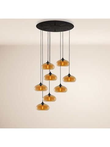 s.LUCE s.luce Cruet XL Pendelleuchte 8-flammig Glas Galerieleuchte in Amber