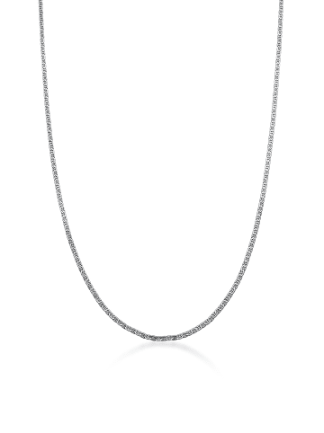 KUZZOI Halskette 925 Sterling Silber in Grau