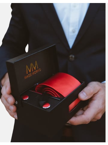 Massi Morino  Krawatten-Set in Rot