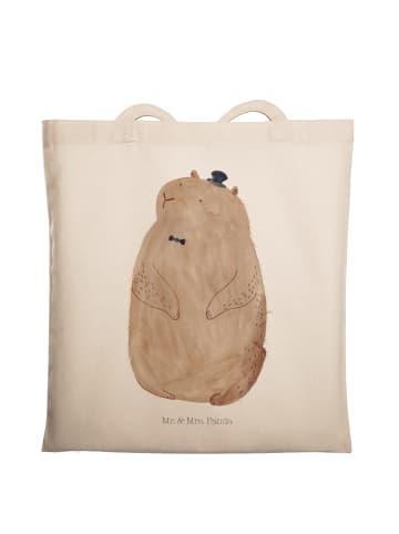Mr. & Mrs. Panda Shopping Tasche Murmeltier ohne Spruch in Creme