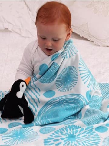 OrganicEra OrganicEra OrganicEra Organic Tricot Knit Baby Blanket, Rings (80X90 cm) in Blue