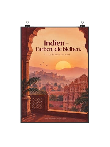 Poster Palast elegant Design mit Spruch in Weiß