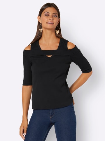 creation L 3/4-Arm-Shirt in schwarz
