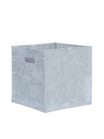 relaxdays 4x Filzkörbe in Grau - (B)30 x (H)30 x (T)30 cm