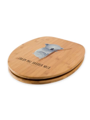 Mr. & Mrs. Panda Holz Toilettendeckel Koalabär mit Spruch in Braun