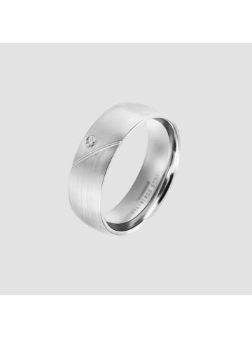 Adeliás Damen Ring aus Edelstahl mit Strass Steinchen in silber