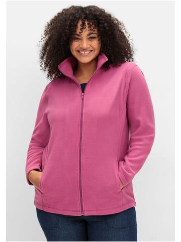 sheego Fleecejacke in fuchsia