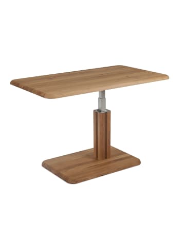 58 aufm Kessel COUCHTISCH Carolann höhenverstellbar 100x60x48,5 Massivholz Wildeiche