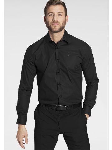 Bruno Banani Langarmhemd in schwarz