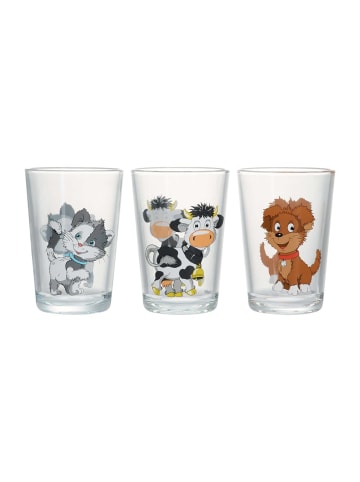 Ritzenhoff & Breker 3-tlg. Kindergläser Hoftiere in Bunt – 205 ml in bunt