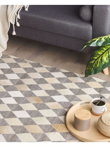 Beliani Patchwork SESLICE in Beige/Braun - (W) 140 x (H) 1 x (L) 200 cm