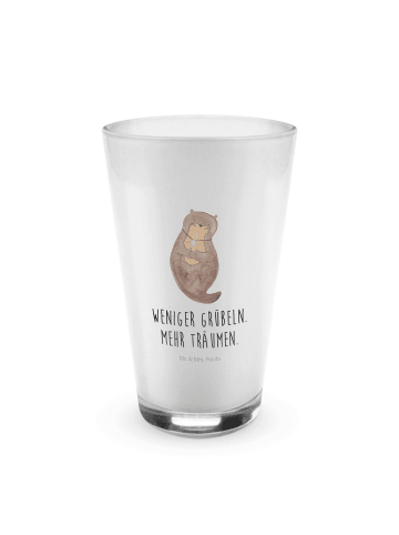 Mr. & Mrs. Panda Glas Otter Muschel mit Spruch in Transparent