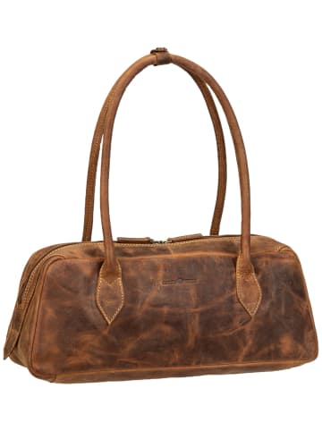 Greenburry Handtasche Vintage East/West Umhängetasche in Sattelbraun