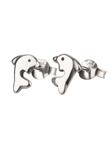 schmuck23 Silber Ohrringe 925 Delfin 0,7 cm x 0,8 cm