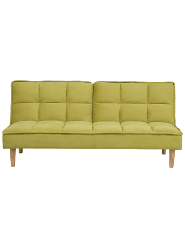 Beliani 3-Sitzer Sofa SILJAN in Grün/Braun - (W) 177 x (H) 80 x (L) 80 cm