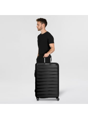 Franky London 4 Rollen Trolley L 74 cm mit Dehnfalte black
