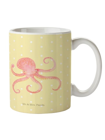 Mr. & Mrs. Panda Trinkbecher Tintenfisch ohne Spruch in Gelb Pastell
