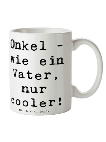 Mr. & Mrs. Panda Tasse Cooler Onkel mit Spruch in Weiß