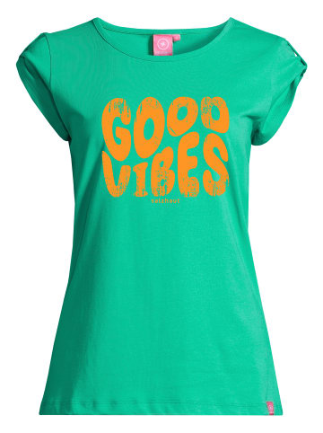 Salzhaut Shirt BIIKE - GOOD VIBES in Mint-Neon Orange