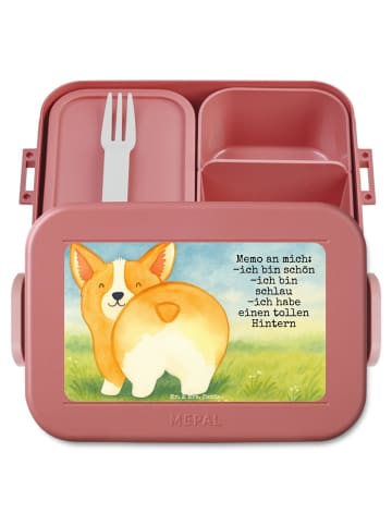 Mr. & Mrs. Panda Lunchbox Corgi Po Design mit Spruch in Rot Pastell