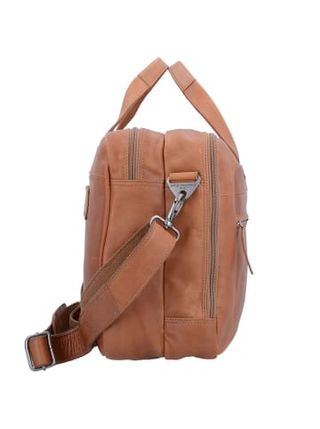 The Chesterfield Brand Wax Pull Up Aktentasche Leder 44 cm Laptopfach in cognac