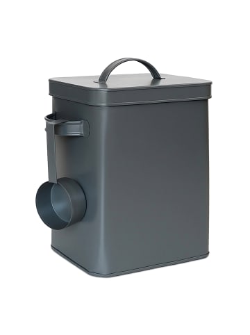 relaxdays Metallbox in Anthrazit - 6,5 Liter