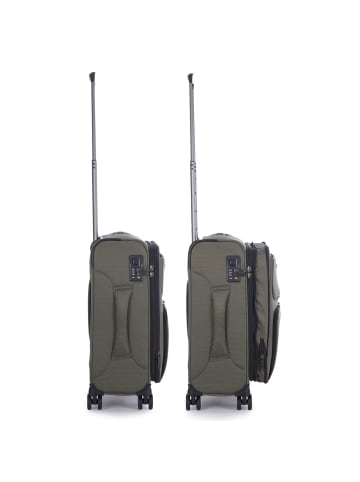 Stratic Bendigo Light + 4 Rollen Kabinentrolley 54 cm mit Dehnfalte sand