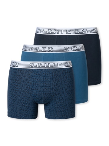 Schiesser Retro Short / Pant Teens Boys 95/5 Organic Cotton in Blau - Mix