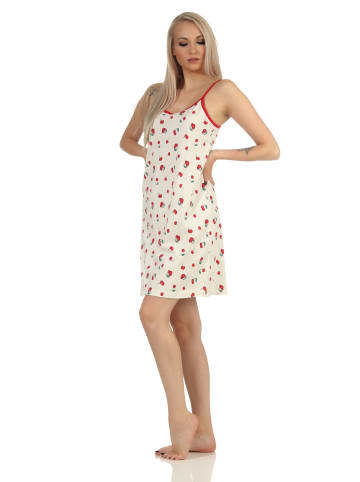NORMANN Spaghetti Nachthemd Kirschen - 62651 in rot