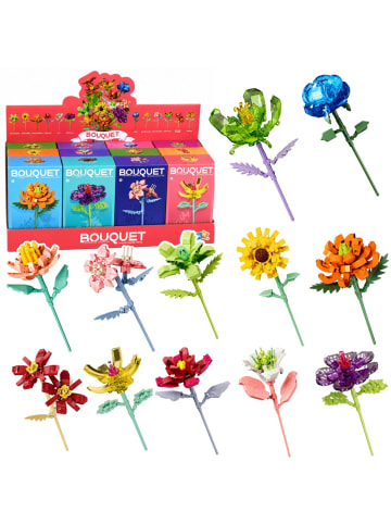 Wisam Bausteine Einzelne Blume mit Stiel Bunte Mischung 71-106 Teile